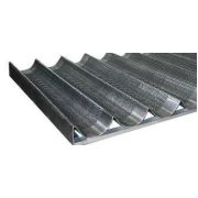 Противень черная сталь перфорированный 400*600 мм, 7 волн длина багета 400 мм