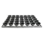 Сборка форм для выпечки КЕКСА 20 мл на решетке 63 шт из  черной стали