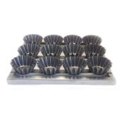 Сборка форм для выпечки КЕКСА 175 мл на решетке 15  шт из черной стали